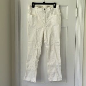 Pilcro white high-rise slim straight jeans